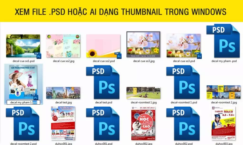 Phần mềm xem trước file PSD photoshop AI và các file vector Xem Trước File Psd