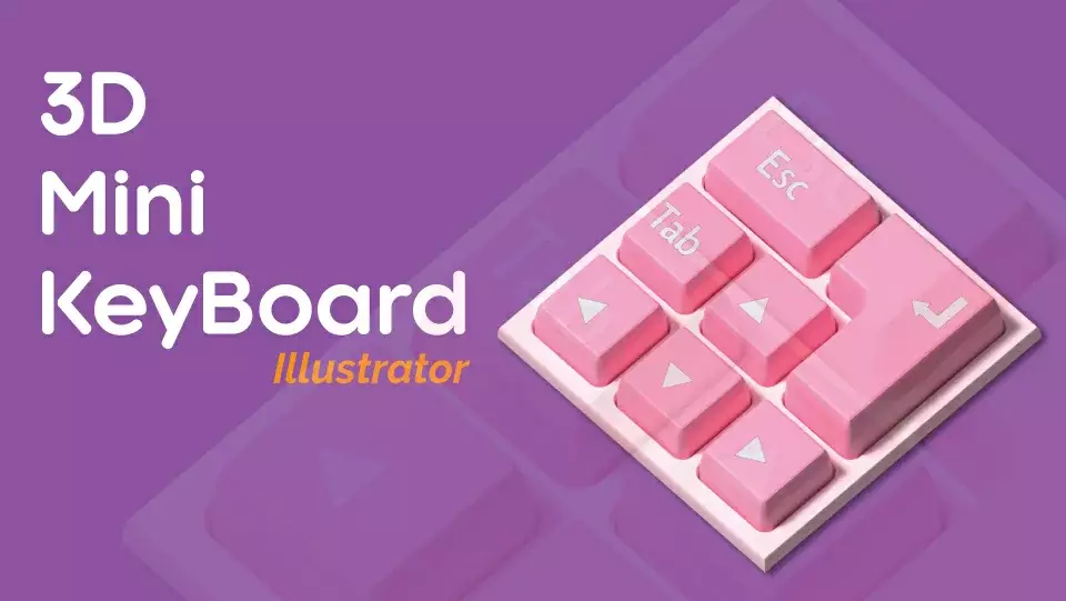 Cách tạo bàn phím 3D trong illustrator Cách Tạo Bàn Phim 3D Trong Illustrator