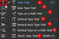Công cụ Type Tool trong illustrator Type Tool