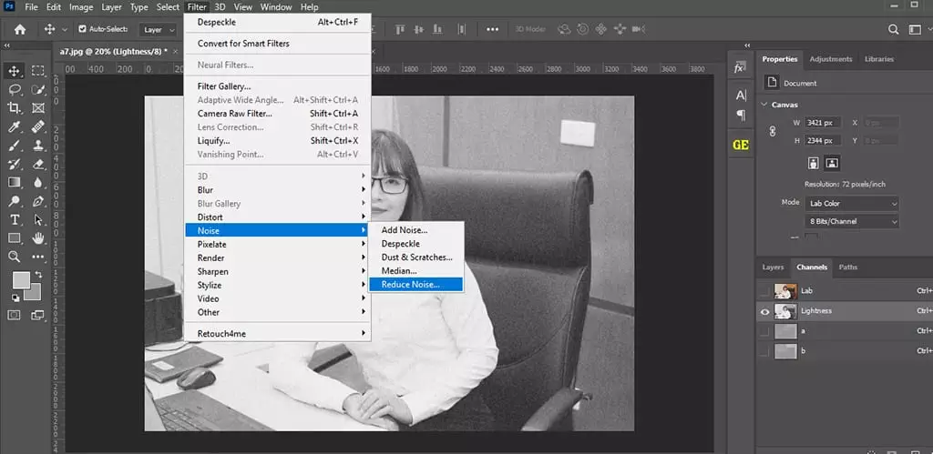 Học photoshop cách làm nét ảnh trong photoshop Cách Khử Nhiễu Ảnh