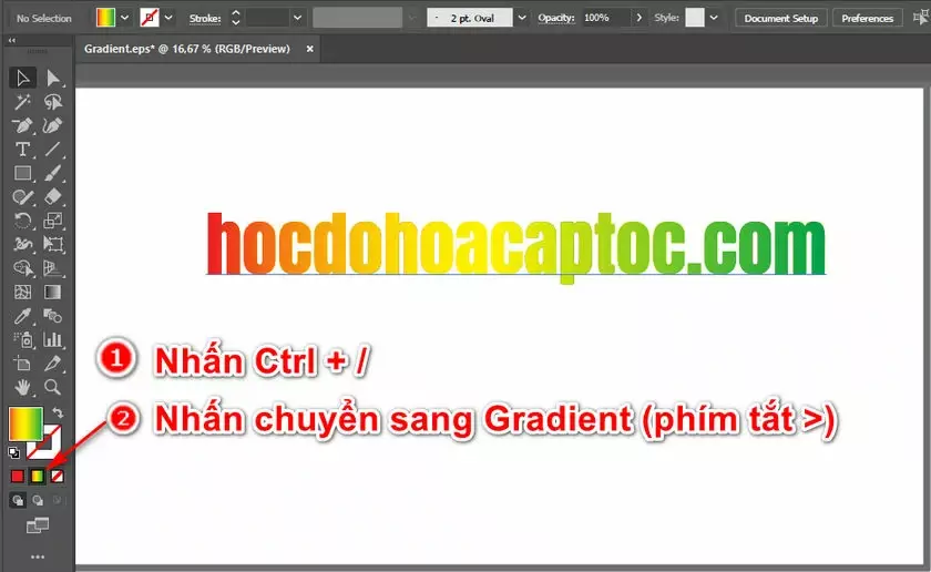 3 cách tạo chữ đẹp màu gradient trong ai 3 Cách Tạo Chữ Đẹp Màu Gradient Trong Ai