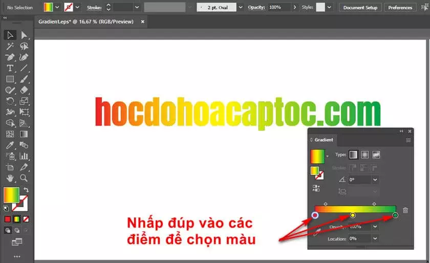 3 cách tạo chữ đẹp màu gradient trong ai 3 Cách Tạo Chữ Đẹp Màu Gradient Trong Ai