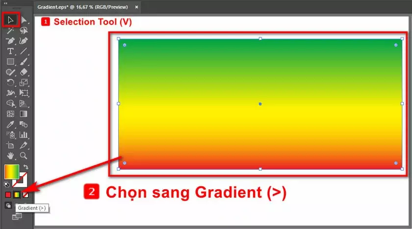 3 cách tạo chữ đẹp màu gradient trong ai 3 Cách Tạo Chữ Đẹp Màu Gradient Trong Ai