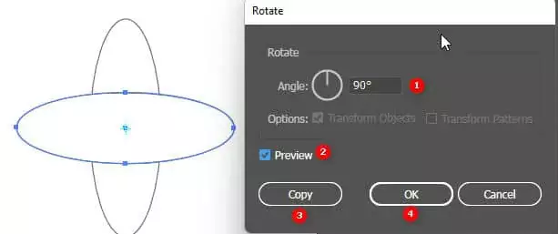 Hướng dẫn sử dụng công cụ Rotate Reflect tool illustrator Công Cụ Rotate &Amp; Reflect Tool Illustrator
