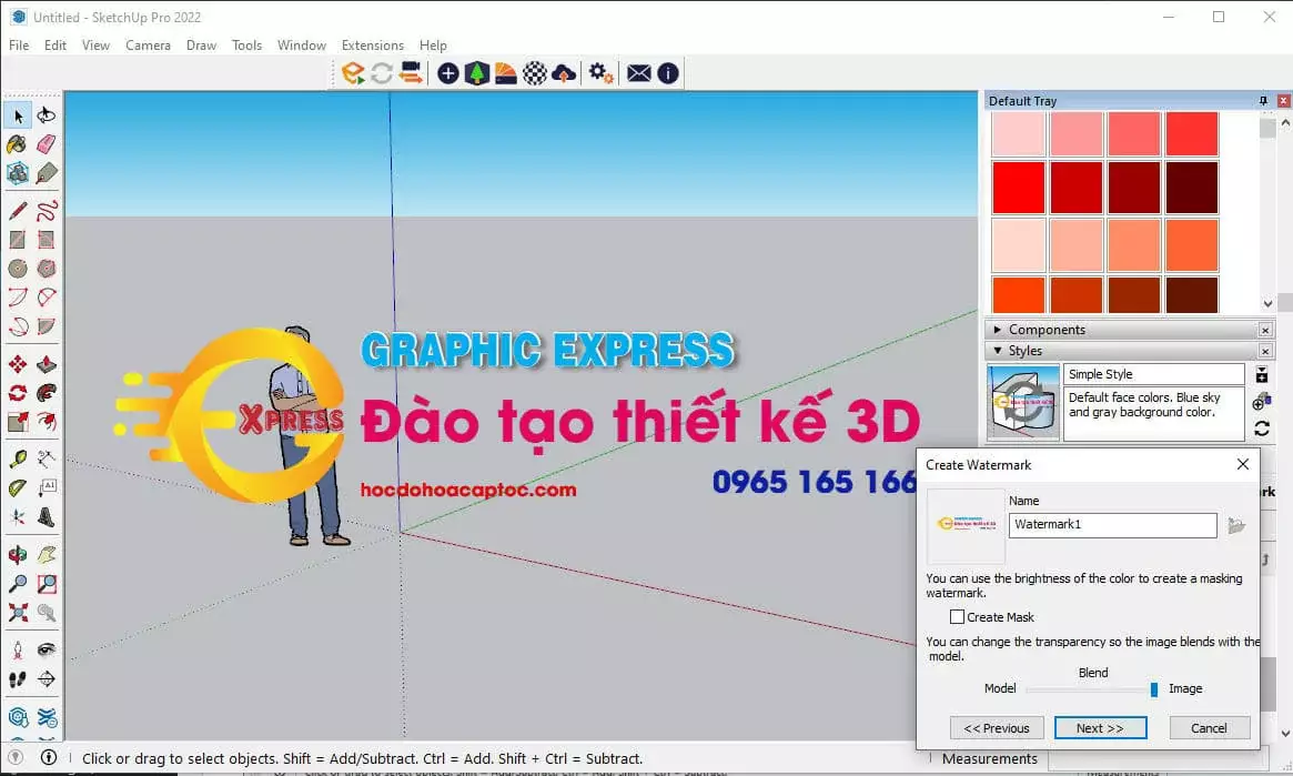 Hướng dẫn Setting sketchup khi lần đầu cài đặt Setting Sketchup