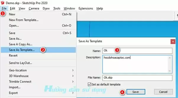 Hướng dẫn Setting sketchup khi lần đầu cài đặt Setting Sketchup