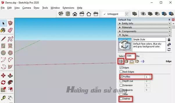 Hướng dẫn Setting sketchup khi lần đầu cài đặt Setting Sketchup