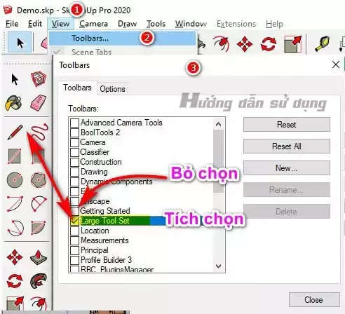 Hướng dẫn Setting sketchup khi lần đầu cài đặt Setting Sketchup