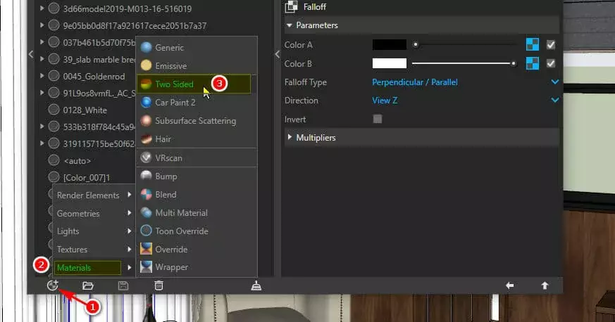 Cách tạo vật liệu cơ bản trong vray Sketchup Tạo Vật Liệu Rèm Xuyên Sáng Trong Vray