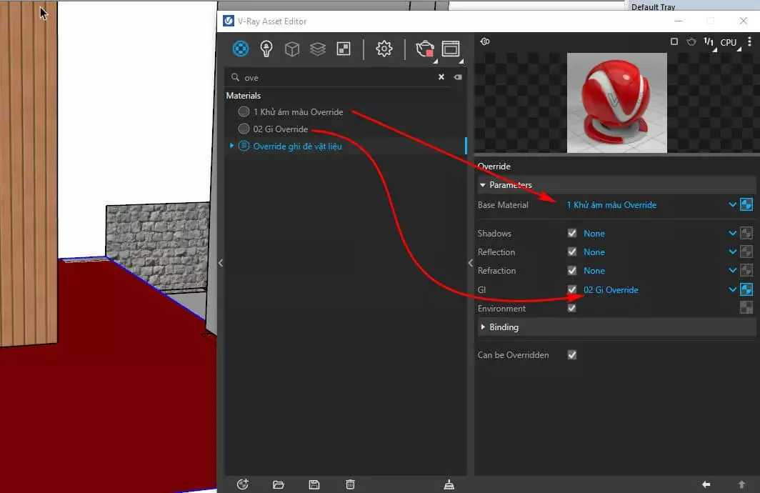 Cách tạo vật liệu cơ bản trong vray Sketchup Cách Tạo Vật Liệu Cơ Bản Trong Vray