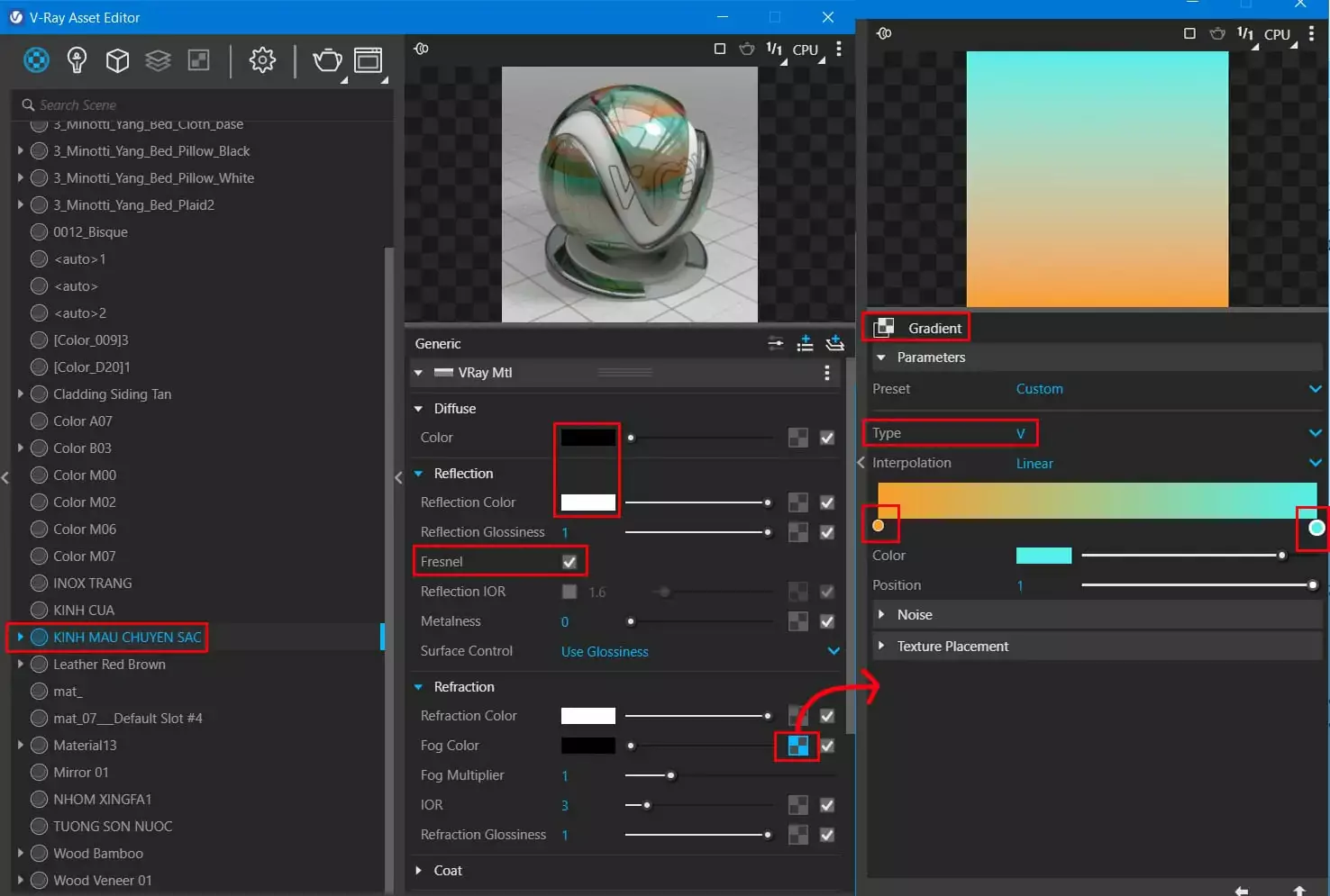 Cách tạo vật liệu cơ bản trong vray Sketchup Cách Tạo Vật Liệu Cơ Bản Trong Vray