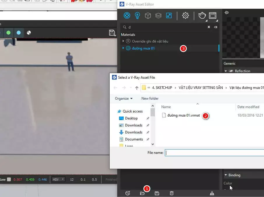 Cách tạo vật liệu cơ bản trong vray Sketchup Cách Tạo Vật Liệu Cơ Bản Trong Vray