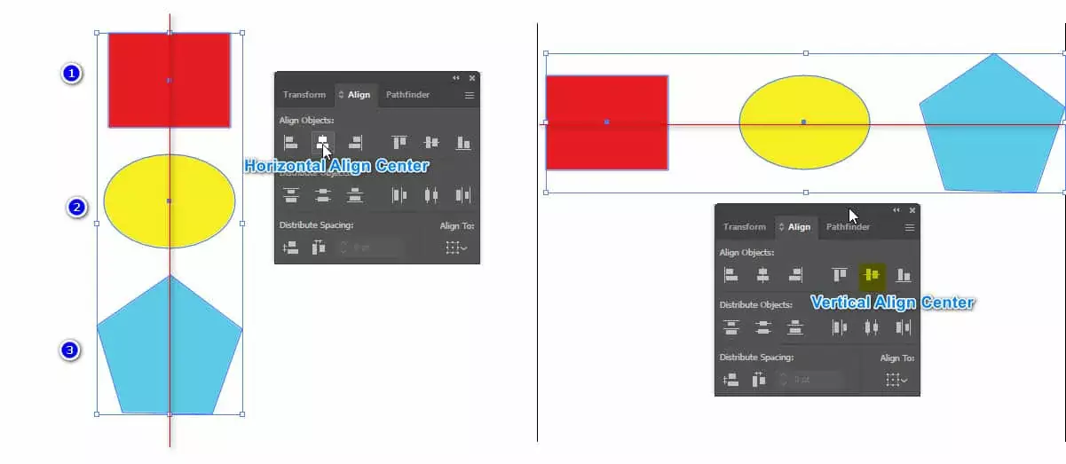 Cách sử dụng công cụ Align trong Illustrator Công Cụ Căn Ngang Dọc Trong Illustrator