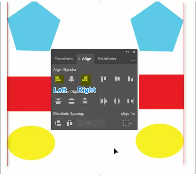 Cách sử dụng công cụ Align trong Illustrator Công Cụ Căn Trái Phải Trong Illustrator