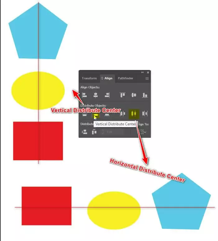 Cách sử dụng công cụ Align trong Illustrator Căn Đều