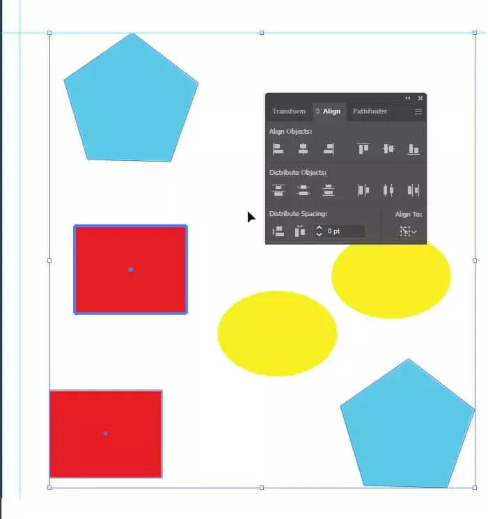 Cách sử dụng công cụ Align trong Illustrator Bằng Cách Thao Tác Hướng Dẫn, Ta Có Thể Loại Bỏ Hoặc Chọn Các Chủ Thể Nhất Định