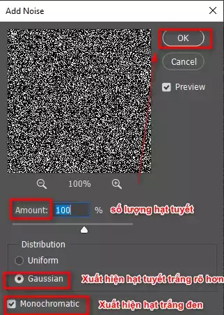 Cách tạo tuyết trong photoshop cực kỳ đơn giản Bước 5.1