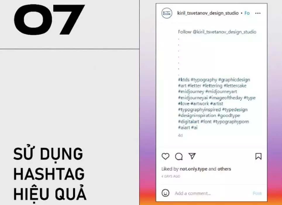 10 tips designer tạo cơ hội từ Instagram Sử Dụng Hashtag Hiệu Quả