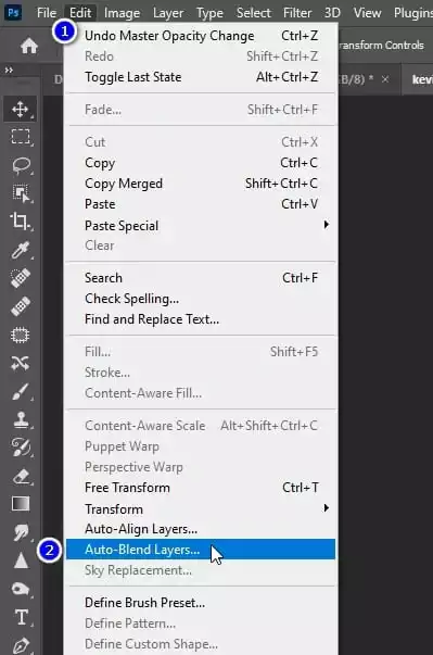 Cách ghép hình hài hước bằng Photoshop Auto-Blend