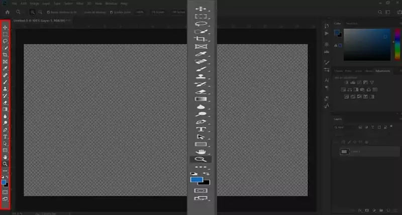 Hướng dẫn sử dụng Photoshop cho người mới bắt đầu Thanh Công Cụ Trong Photoshop