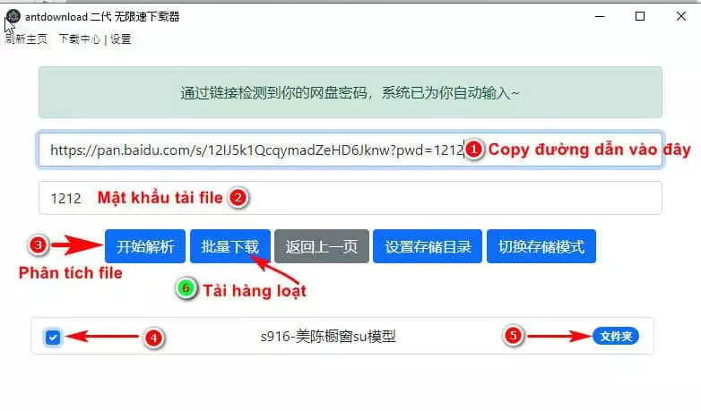 Hướng dẫn tải file trên pan baidu không cần tài khoản Tạo Đường Dẫn Lưu File Khi Tải Về