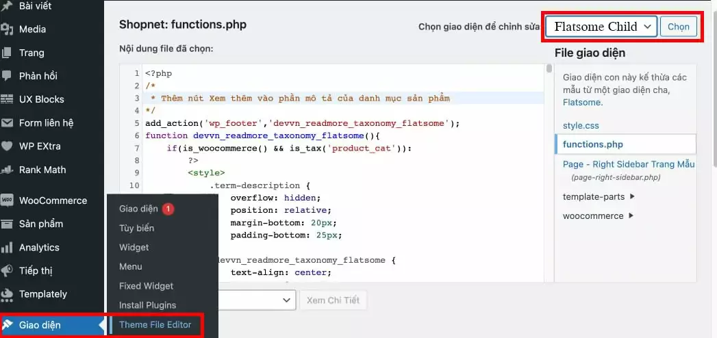 Code thu gọn nội dung chi tiết sản phẩm và danh mục trên Flatsome Chèn Code Thu Gọn Nội Dung Trên Flatsome