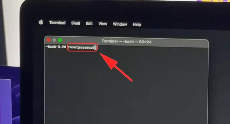 Cách Reset mật khẩu macbook chỉ vài bước Nhập Resetpassword