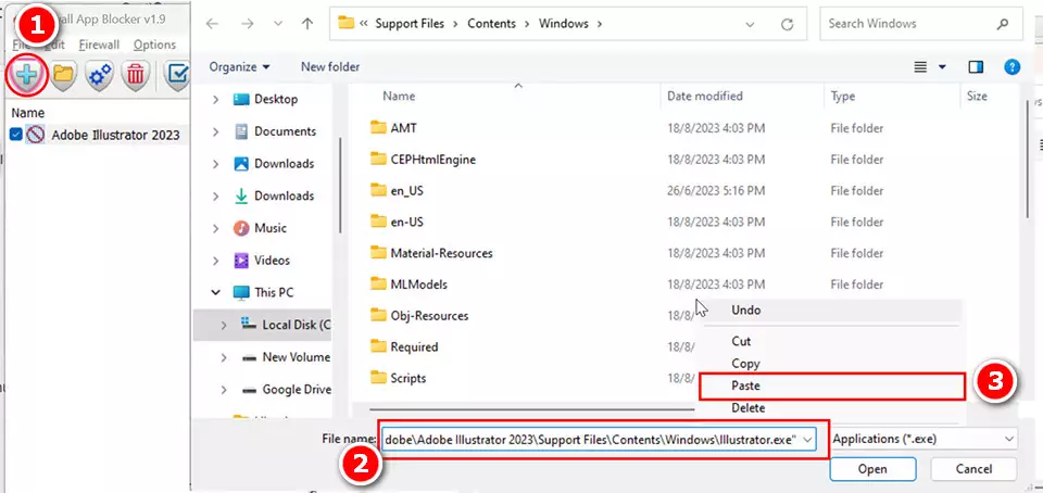 Khắc phục lỗi adobe mở lên báo lỗi Cách Thêm Ứng Dụng Để Chặn Kết Nối Internet