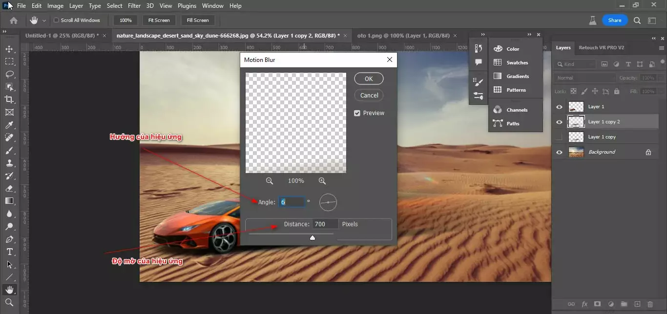 4 Cách tạo hiệu ứng tốc độ trong photoshop 3 Cách Tạo Hiệu Ứng Tốc Độ Trong Photoshop