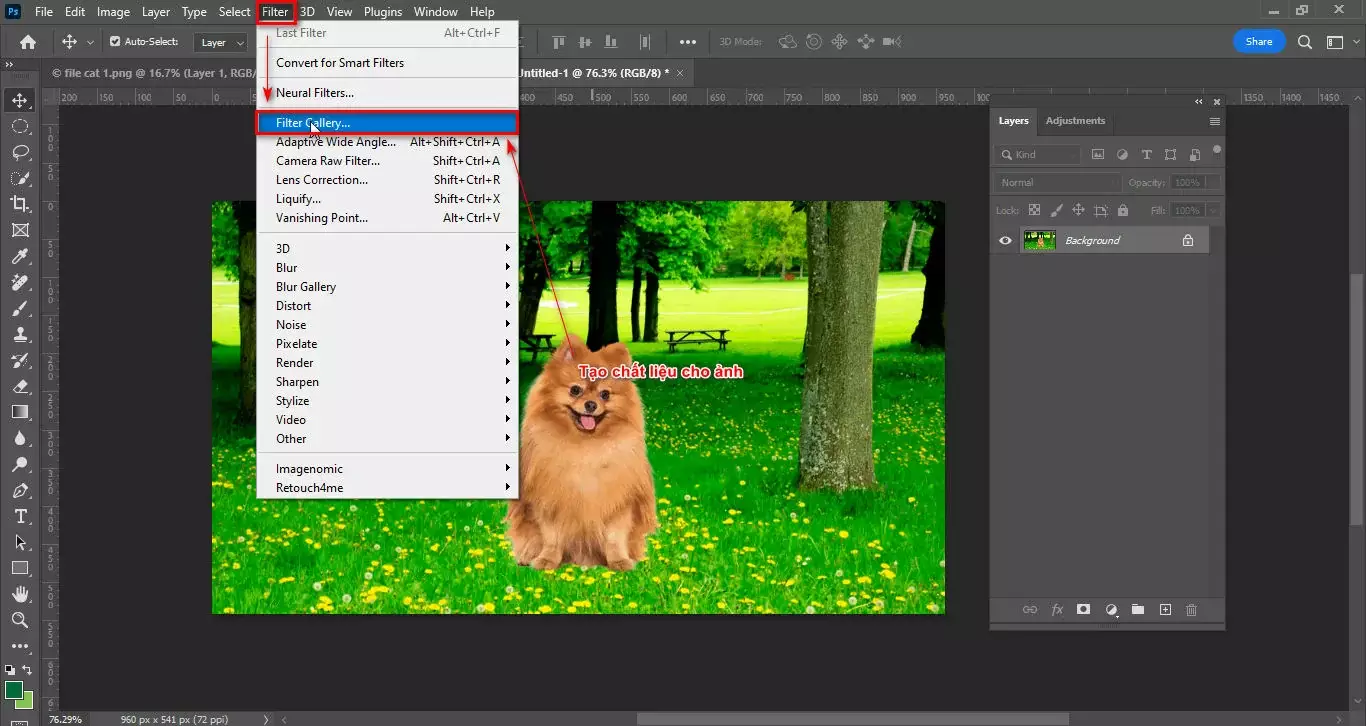 Cách tạo chất liệu ảnh trong photoshop Cách Tạo Chất Liệu Ảnh Trong Photoshop