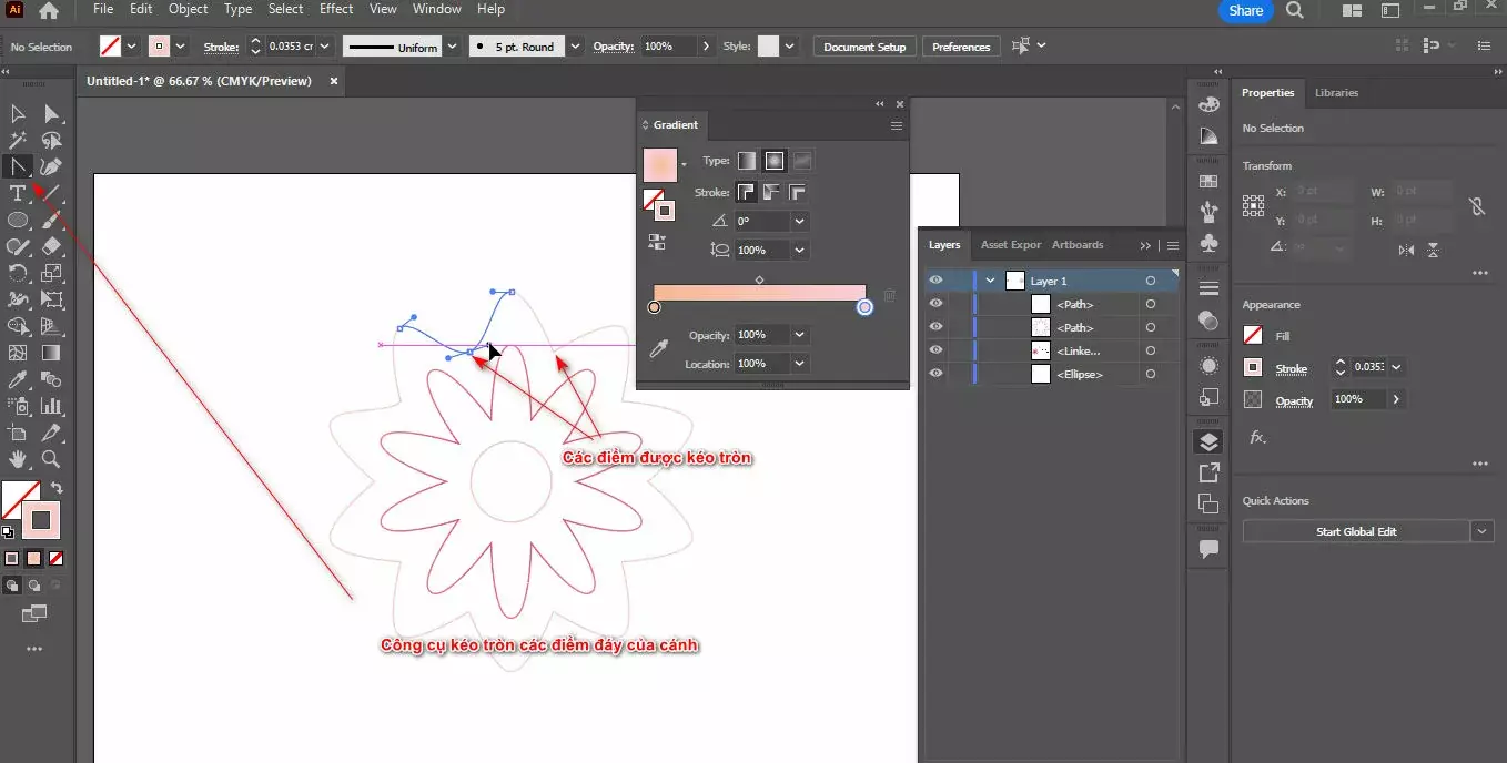 Cách tạo bông hoa trong illustrator Cách Tạo Bông Hoa Trong Illustrator