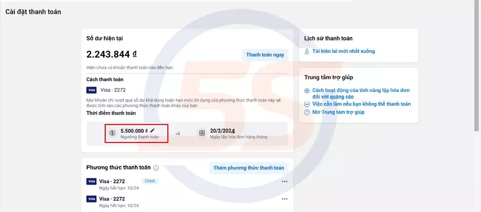 Các ngưỡng thanh toán Facebook Ads Các Ngưỡng Thanh Toán Facebook Ads