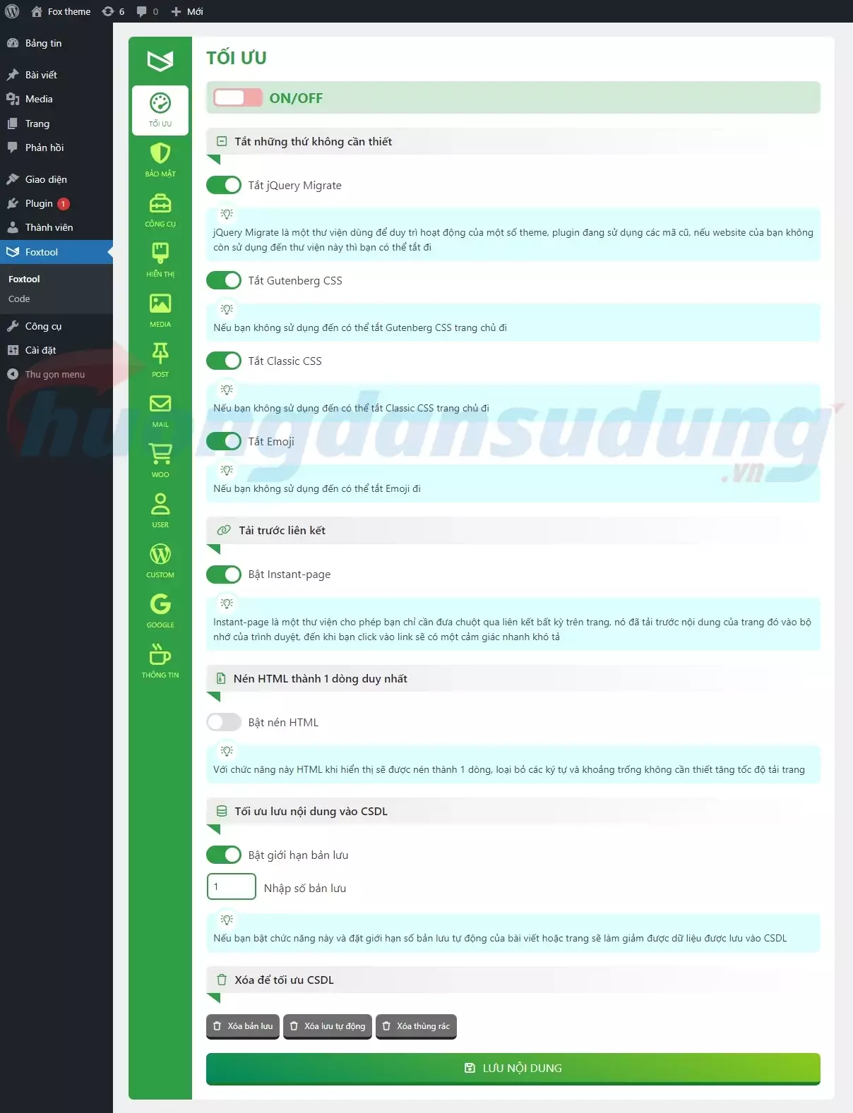 Plugin Foxtool bộ công cụ cần phải có cho 1 website Foxtool