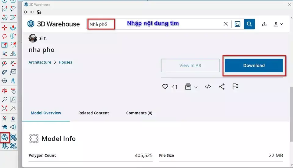 Khắc phục không tải được thư viện 3dwarehouse Sketchup Khắc Phục Không Tải Được Thư Viện 3Dwarehouse Sketchup