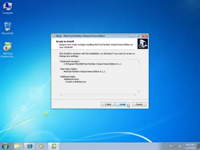 Cách chia ổ cứng win 7 10 11 cực nhanh và hiệu quả bằng Partition Wizard Trình Cài Đặt Hiển Thị Lại Thông Tin Các Tham Số Và Lựa Chọn Đã Thiết Lập